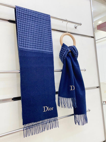 SCARF 180 CM IN NAVY BLUE CASHMERE 419819