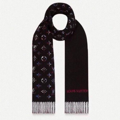 MONOGRAM GRADIENT TARTAN CITY SCARF 180 CM IN COLORFUL CASHMERE 391000