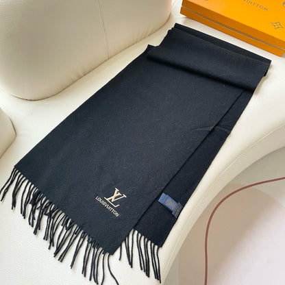 SCARF 180 CM IN BLACK CASHMERE 396551