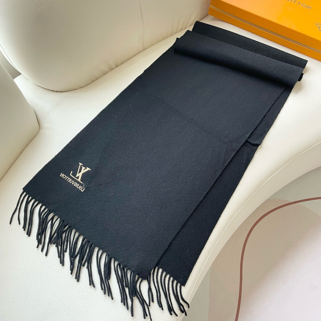 SCARF 180 CM IN BLACK CASHMERE 396551