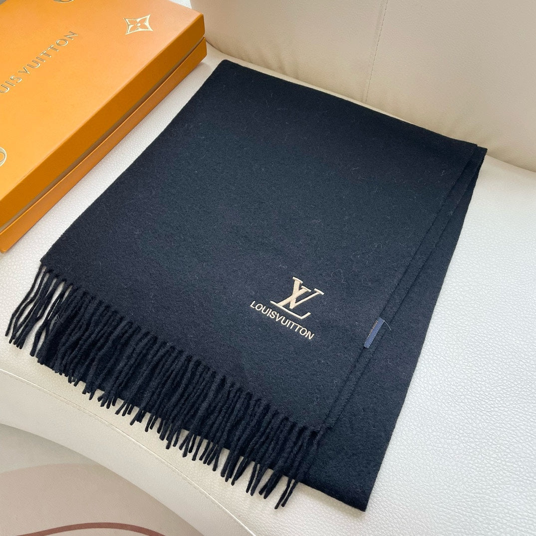 SCARF 180 CM IN BLACK CASHMERE 396551