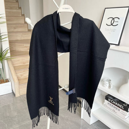 SCARF 180 CM IN BLACK CASHMERE 396551