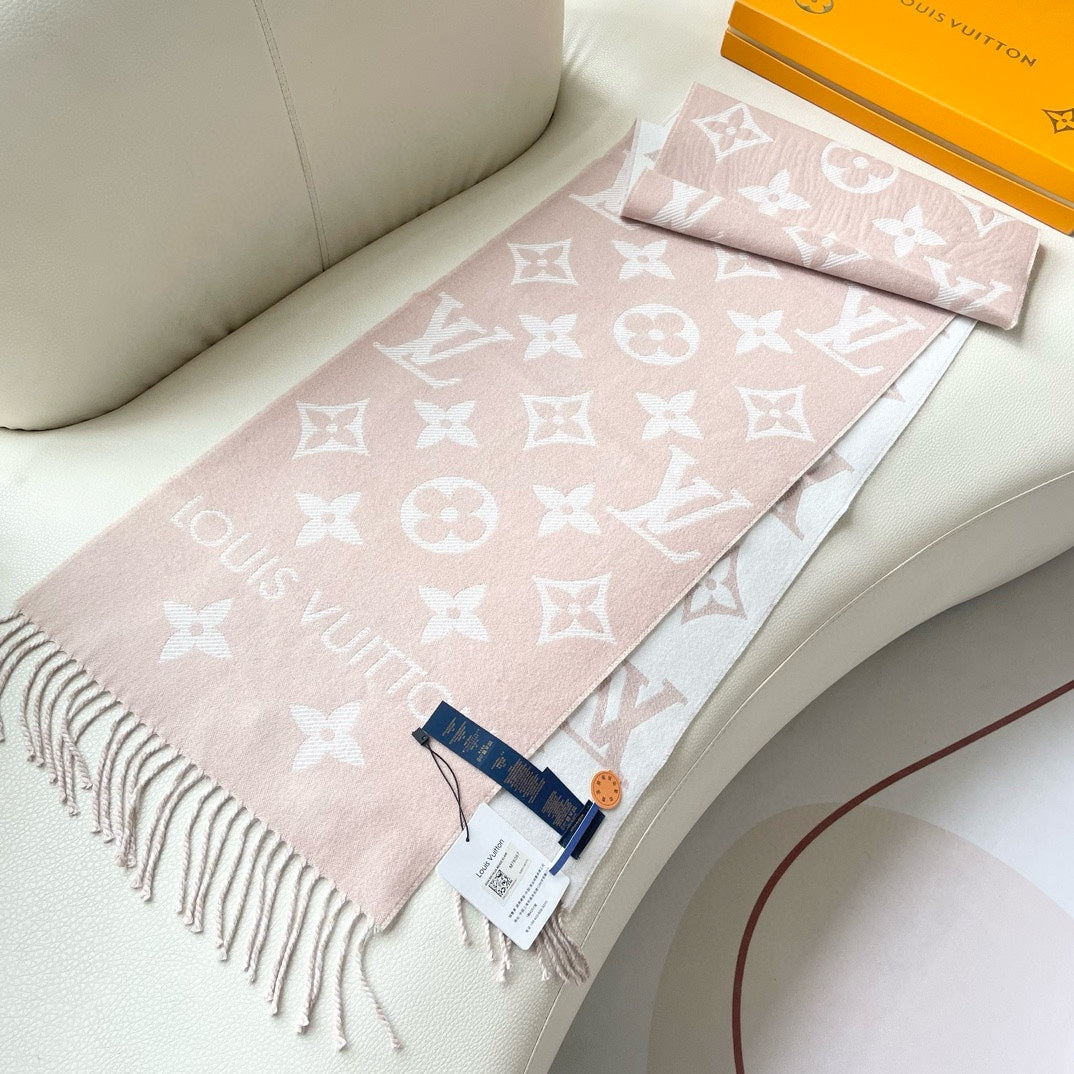 ESSENTIAL SCARF 186 CM IN BEIGE PINK WOOL 399779