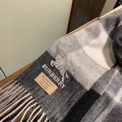 SCARF 200 CM IN GRAY CASHMERE 407313