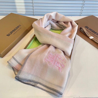 SCARF 200 CM IN LIGHT PINK MIX WHITE CASHMERE 407319