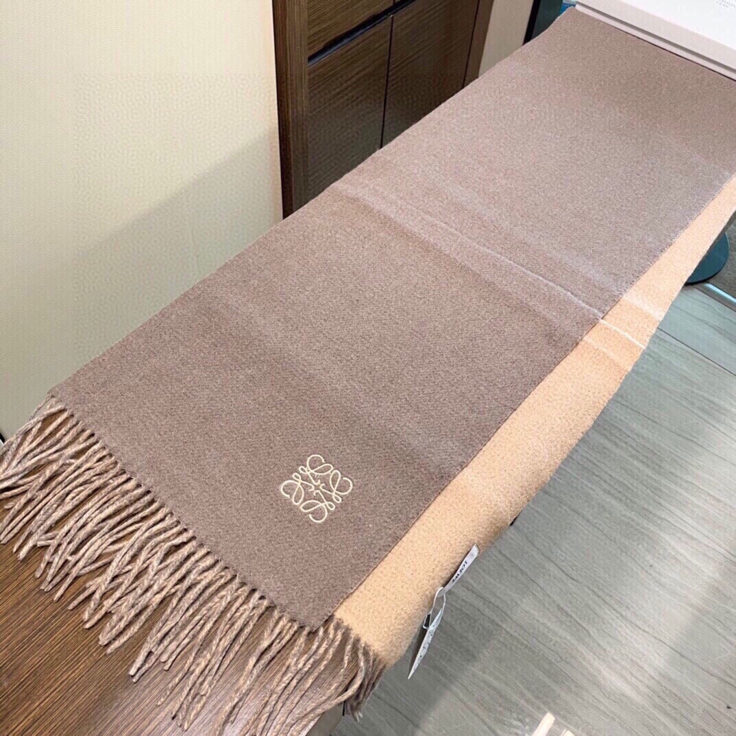 SCARF 180 CM IN DESERT SAND AND TUSCAN BEIGE WOOL AND CASHMERE 411794