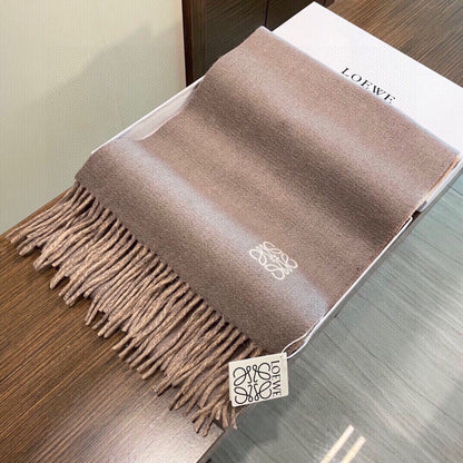 SCARF 180 CM IN DESERT SAND AND TUSCAN BEIGE WOOL AND CASHMERE 411794