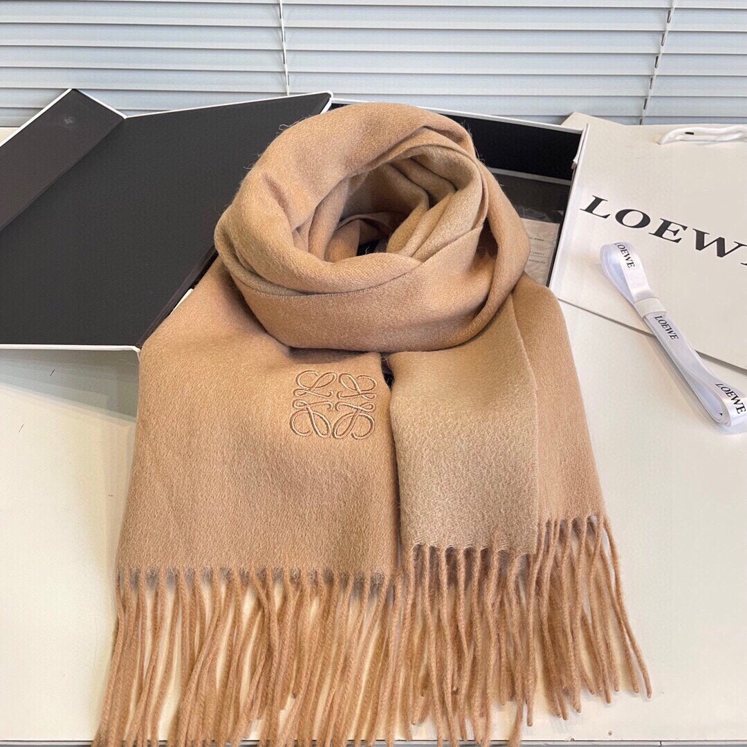 SCARF 190 CM IN CAMEL BEIGE LAMBSWOOL 413839