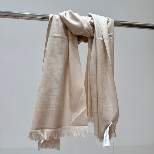 LONG SCARF 195 CM IN BEIGE CASHMERE 332744