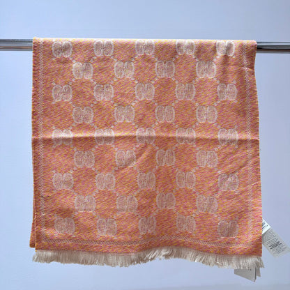 SCARF 195 CM IN MELON ORANGE WOOL  399810