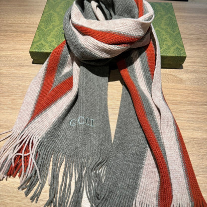 SCARF 180 CM COLORFUL KNIT WOOL 401256