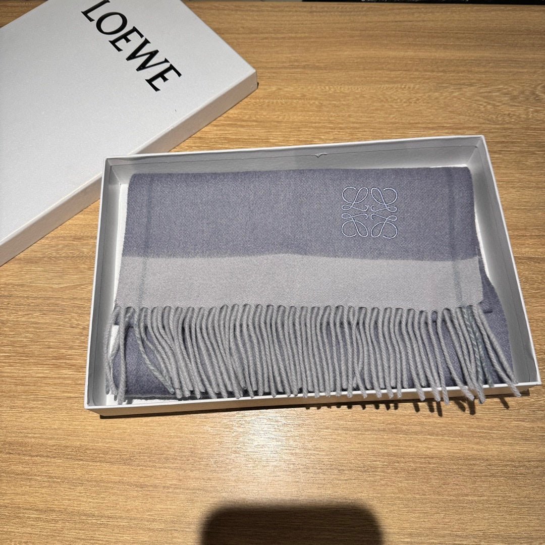 SCARF 180 CM IN COOL GRAY CASHMERE 407395