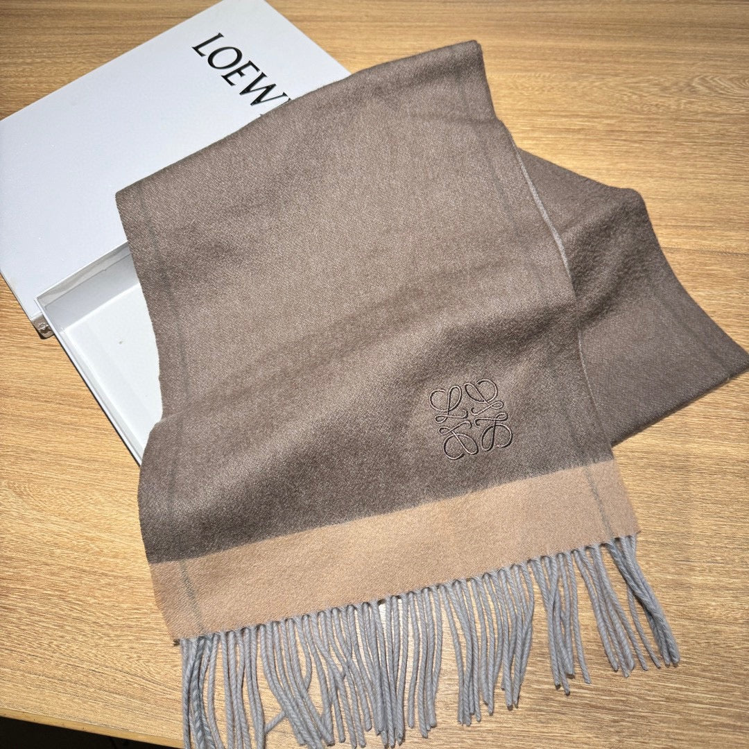 SCARF 180 CM IN MEDIUM BROWN CASHMERE 407396