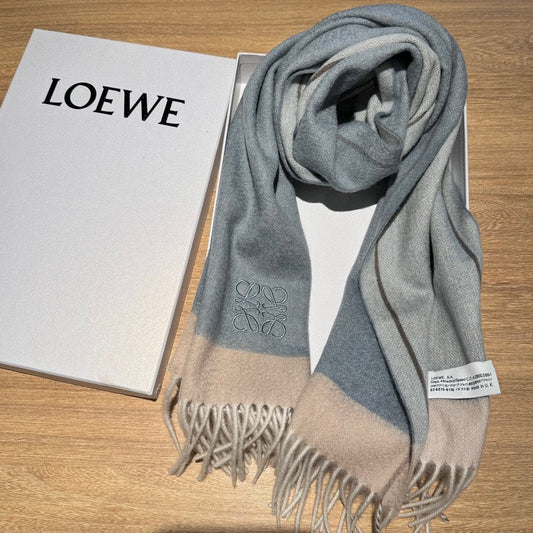 SCARF 180 CM IN SHARK GRAY MIX TUSCAN BEIGE CASHMERE 407398