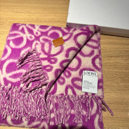 ANAGRAM 200 CM SCARF IN ORCHID PURPLE MIX BEIGE ALPACA AND WOOL 411849