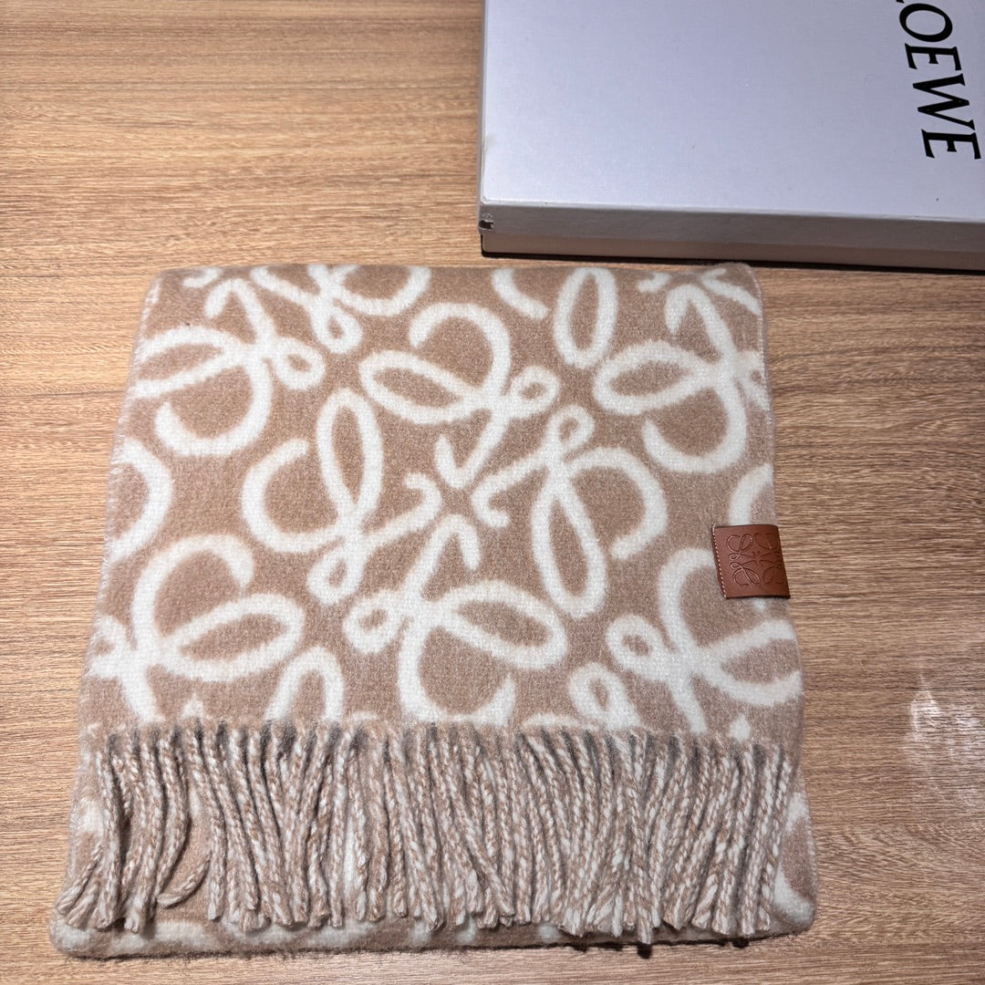 ANAGRAM 200 CM SCARF IN BEIGE MIX WHITE ALPACA AND WOOL 411851