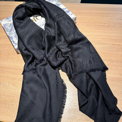 SQUARE SCARF 140 CM IN AEGEAN BLACK  WOOL AND SILK 415449