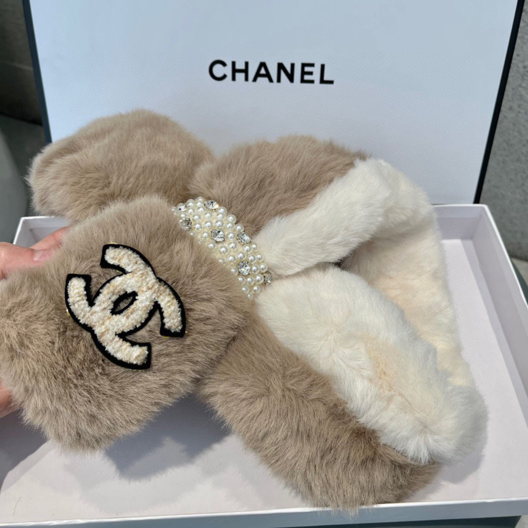 SCARF IN CAMEL BEIGE RABBIT FUR 397447