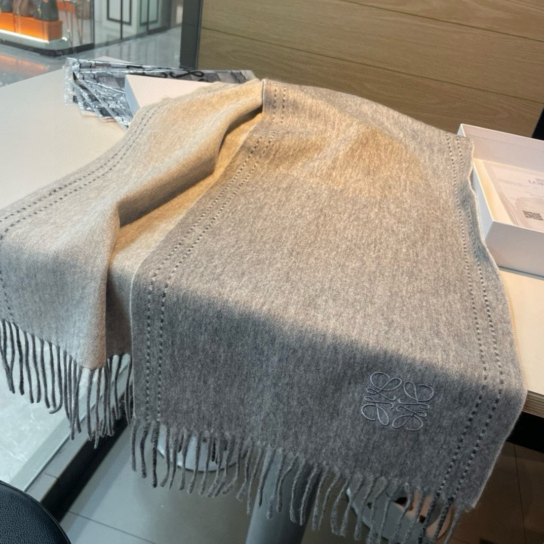 SCARF 180 CM IN LIGHT GRAY CASHMERE 350485