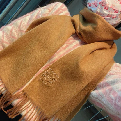 SCARF 180 CM IN CINNAMON BROWN CASHMERE 350487