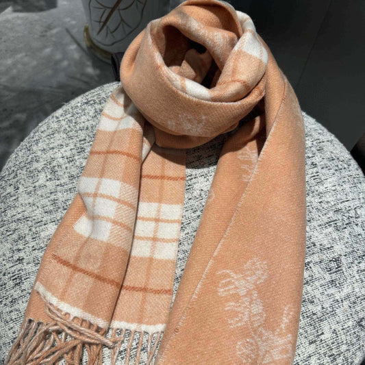 CLASSIC SCARF 190 CM IN BUFF BEIGE WOOL 375278