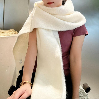 SCARF 185 CM IN WHITE WOOL 390876