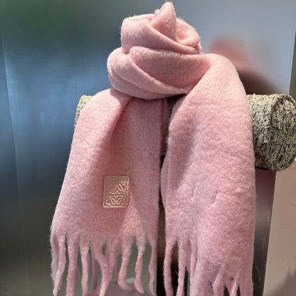 SCARF 185 CM IN PASTEL PINK WOOL 390877