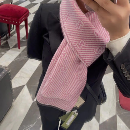 SCARF 195 CM IN LIGHT PINK WOOL 401497