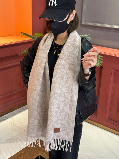 SCARF 180 CM IN ECRU TAN MONOGRAM CASHMERE 394644