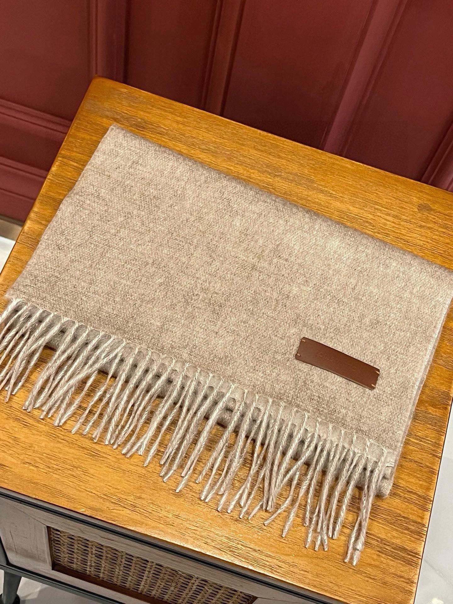 SCARF 180 CM IN TAN BEIGE CASHMERE 396478