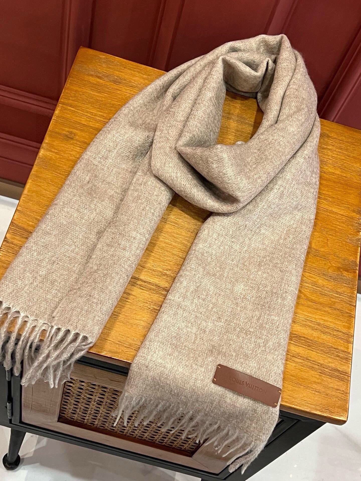 SCARF 180 CM IN TAN BEIGE CASHMERE 396478