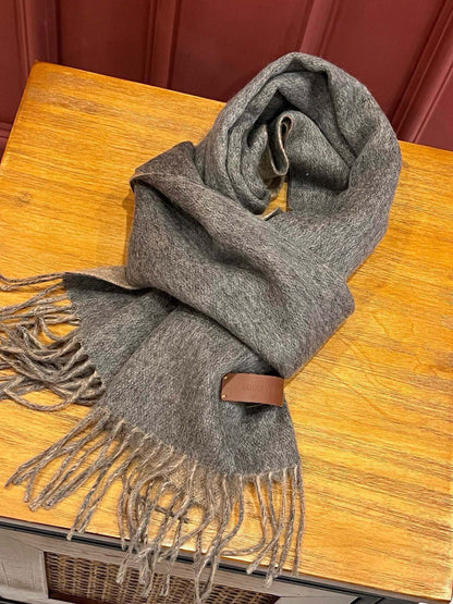 SCARF 180 CM IN MOUSE GRAY CASHMERE 396479