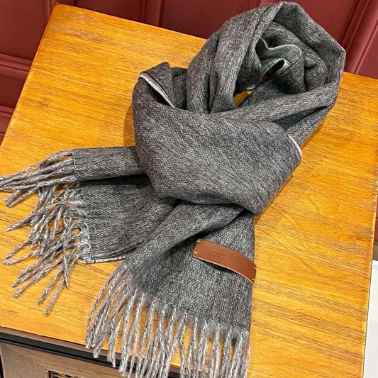 SCARF 180 CM IN DARK GRAY CASHMERE 396480