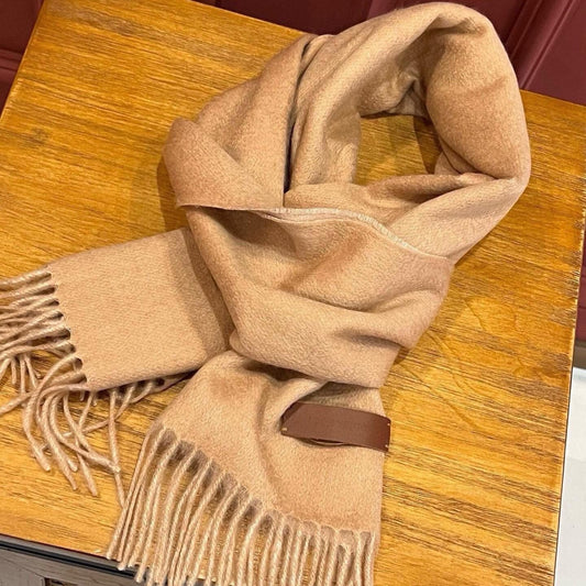 SCARF 180 CM IN MEDIUM BROWN CASHMERE 396482