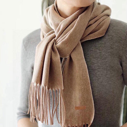 SCARF 180 CM IN MEDIUM BROWN CASHMERE 396482