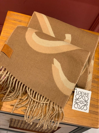 SCARF 190 CM IN CINNAMON BROWN WOOL 408745