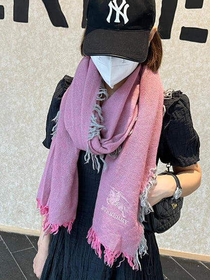 SCARF 200 CM IN FLAMINGO PINK CASHMERE 410225