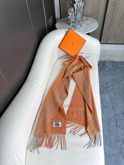 SCARF 190 CM IN TIGER ORANGE CASHMERE 364767