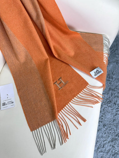 SCARF 190 CM IN TIGER ORANGE CASHMERE 364767