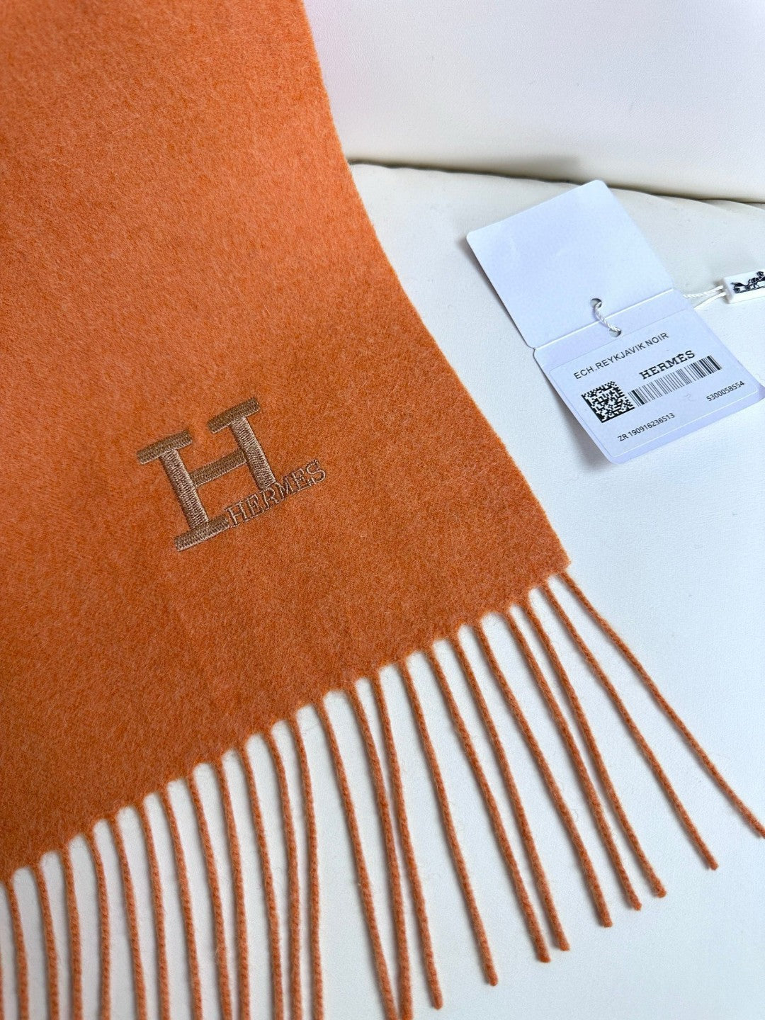 SCARF 190 CM IN TIGER ORANGE CASHMERE 364767