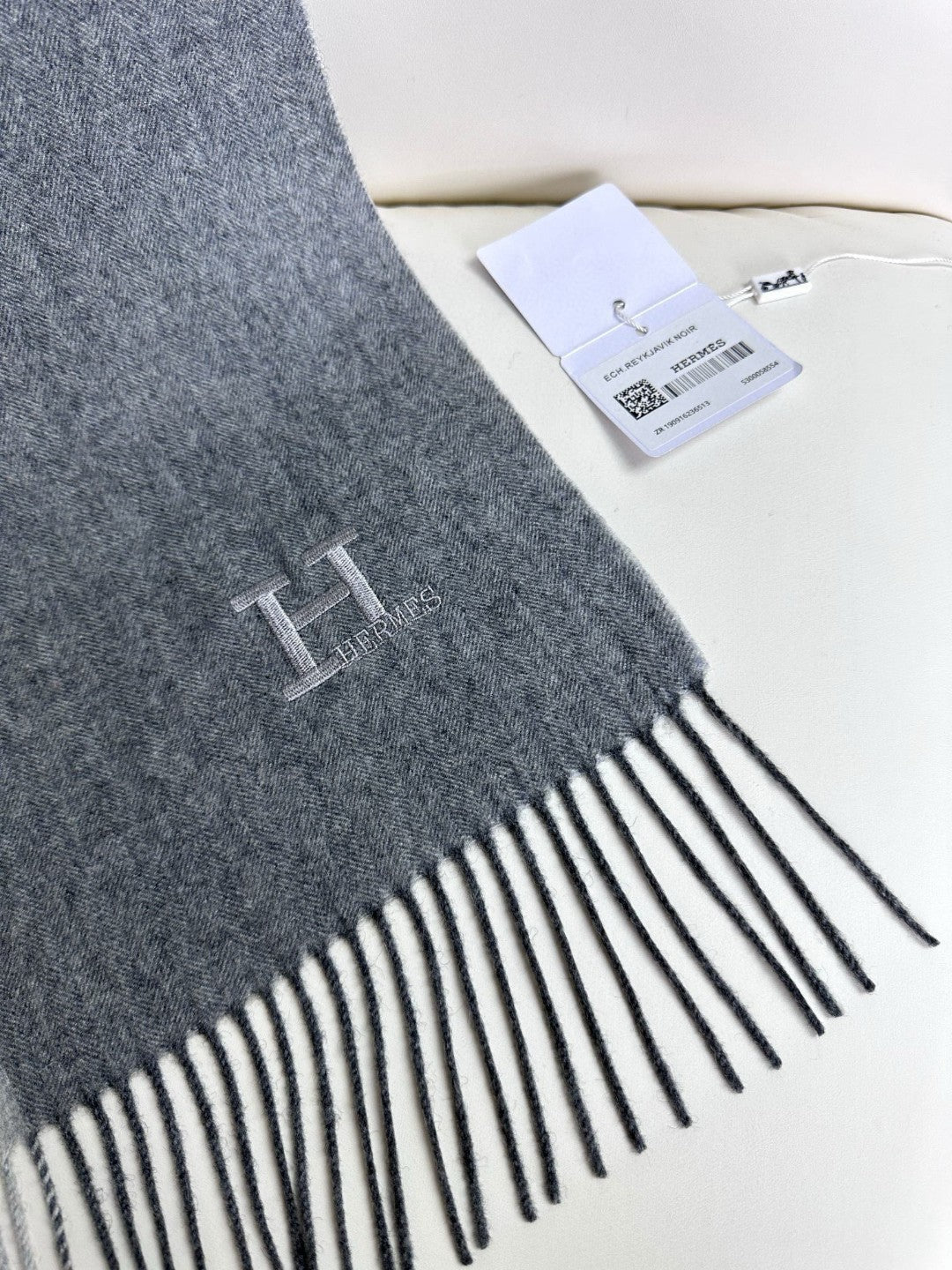 SCARF 190 CM IN DOVE GRAY CASHMERE