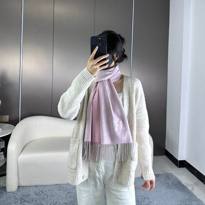 SCARF 190 CM IN BLUSH PINK CASHMERE 364766