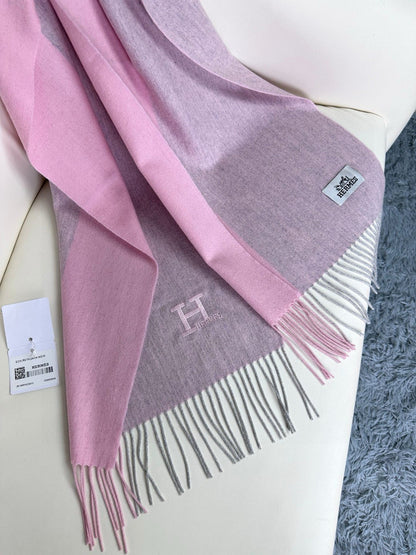 SCARF 190 CM IN BLUSH PINK CASHMERE 364766