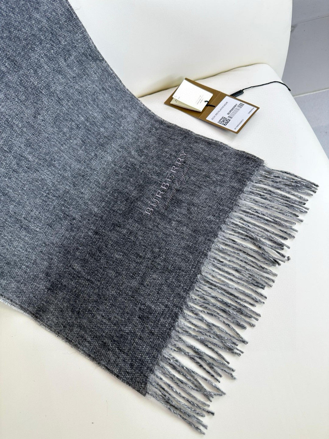 SCARF 180 CM IN GRAPHITE GRAY CASHMERE 398415