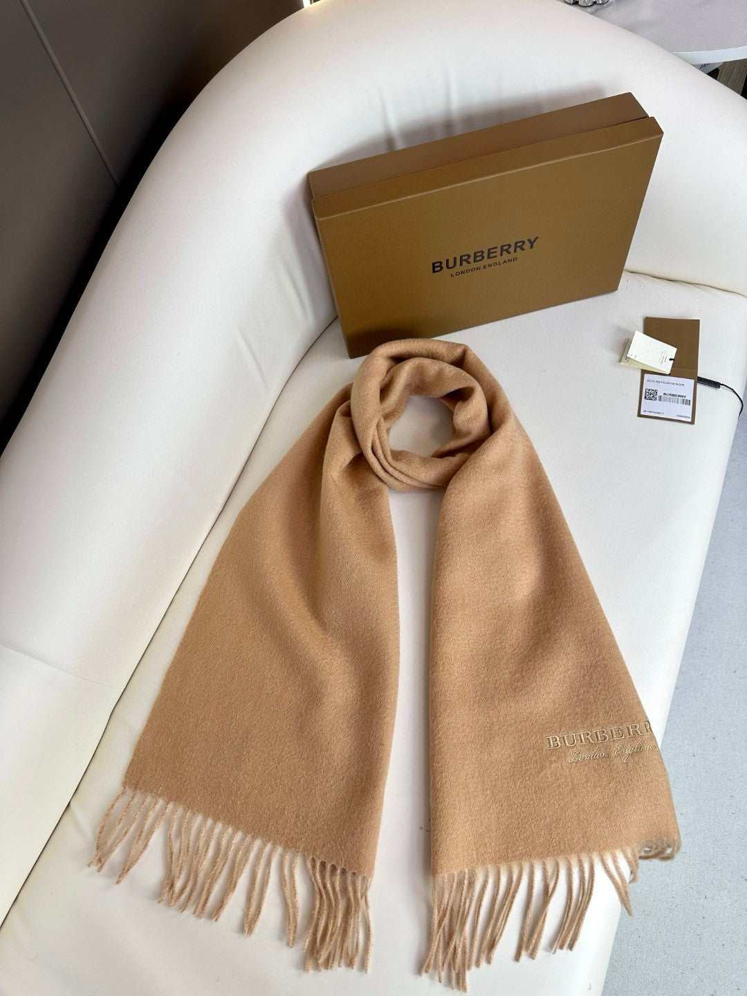 SCARF 180 CM IN TUSCAN BEIGE CASHMERE 398418