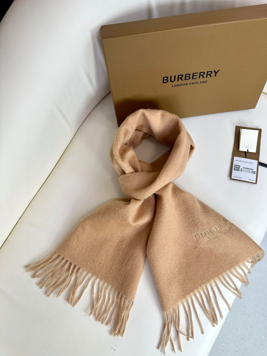 SCARF 180 CM IN TUSCAN BEIGE CASHMERE 398418