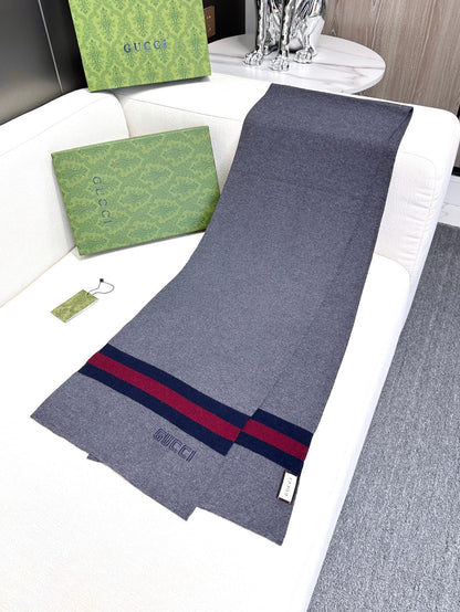 SCARF 180 CM IN SHARK GRAY CASHMERE 398451