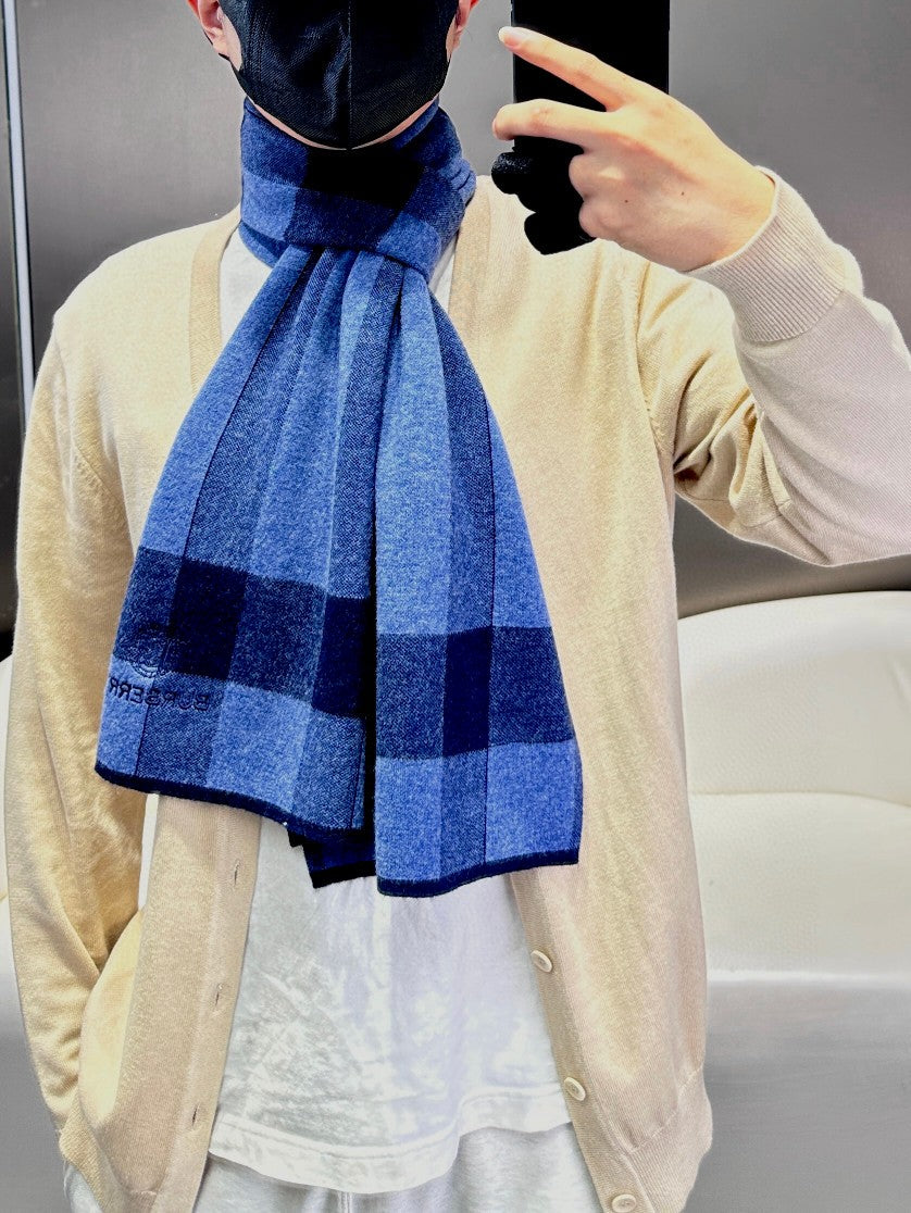 SCARF 180 CM IN TRUE BLUE CASHMERE 403869