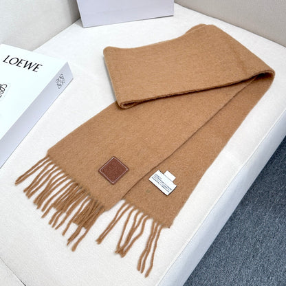 SCARF 185 CM IN CAMEL BEIGE MOHAIR AND WOOL 413754