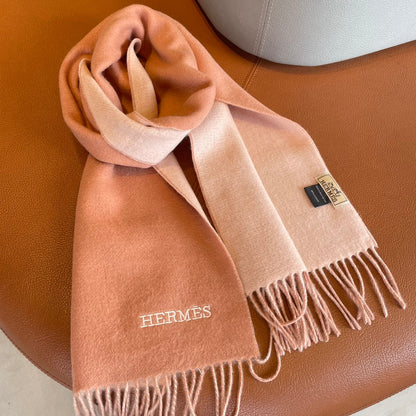 DOUBLE-FACE STOLE SCARF IN PEACHY PINK CASHMERE 394464